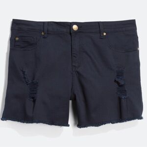 Chic Denim Shanna Distressed Denim Shorts (from Stitchfix)